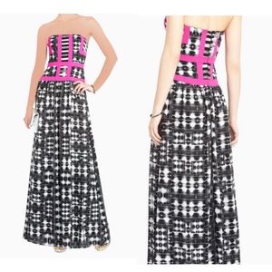 BCBG Black, White, & Pink Gown